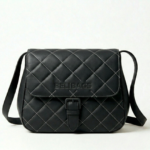 Belibags Quilted Black Leather Crossbody Bag