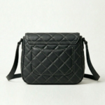 Belibags Quilted Black Leather Crossbody Bag - Image 3