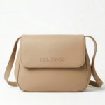Belibags Classic Beige Leather Crossbody Bag