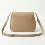 Belibags Classic Beige Leather Crossbody Bag - Image 2