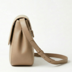 Belibags Classic Beige Leather Crossbody Bag - Image 3
