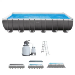 Intex Ultra XTR 24 ft. x 12 ft. x 52 in. Rectangular Frame Pool Set with 2100 GPH Sand Filter Pump