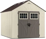 Suncast Tremont 8 x 10 Ft. Resin Outdoor Storage Shed with 6 Skylights and Floor Kit - Vanilla