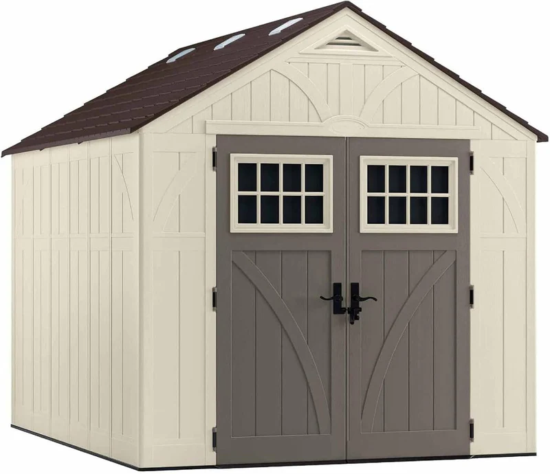 Suncast Tremont 8 x 10 Ft. Resin Outdoor Storage Shed with 6 Skylights and Floor Kit - Vanilla Suncast Tremont 8 x 10 Ft. Resin Outdoor Storage Shed with 6 Skylights and Floor Kit - Vanilla - Image 1