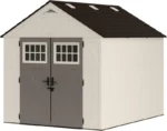 Suncast Tremont 8 x 10 Ft. Resin Outdoor Storage Shed with 6 Skylights and Floor Kit - Vanilla - Image 5